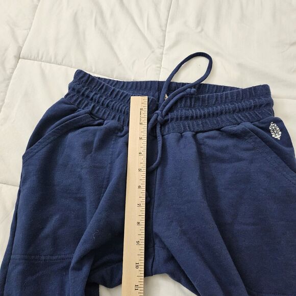 Free People Movement Joggers Small Blue French Terry Drawstring Sweatpants - Picture 9 of 10
